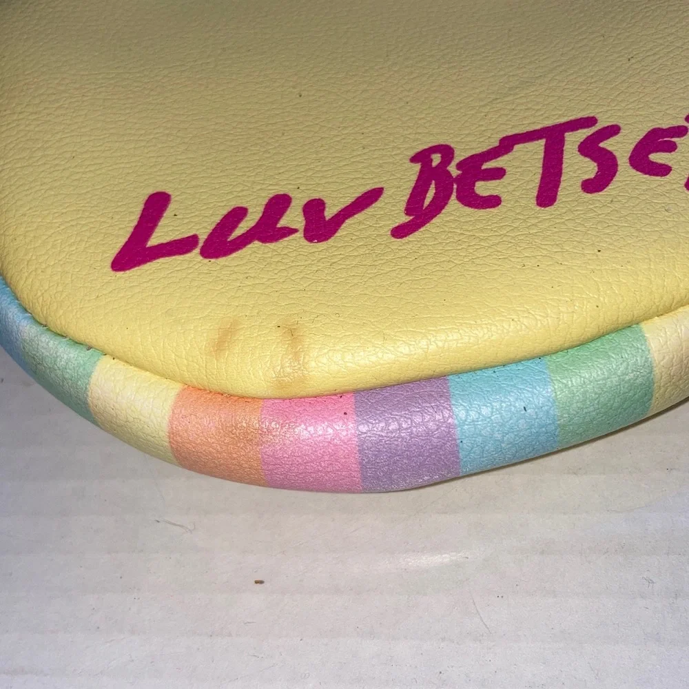 BETSEY JOHNSON Luv Betsey Pineapple Sunglasses Mini Bag Coin Purse Wristlet 6 in